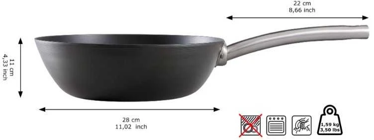 Anglies plieno WOK keptuvė Skottsberg 24cm