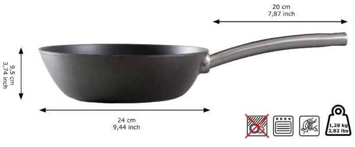 Anglies plieno WOK keptuvė Skottsberg 24cm