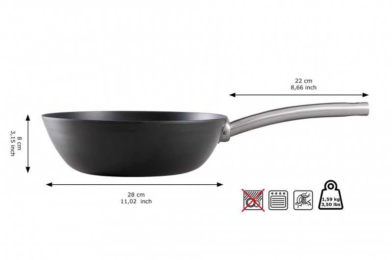 Anglies plieno WOK keptuvė Skottsberg 28cm