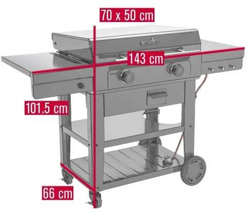 Dujinė kepsninė su plokštuma Char-Broil Versa-Tile