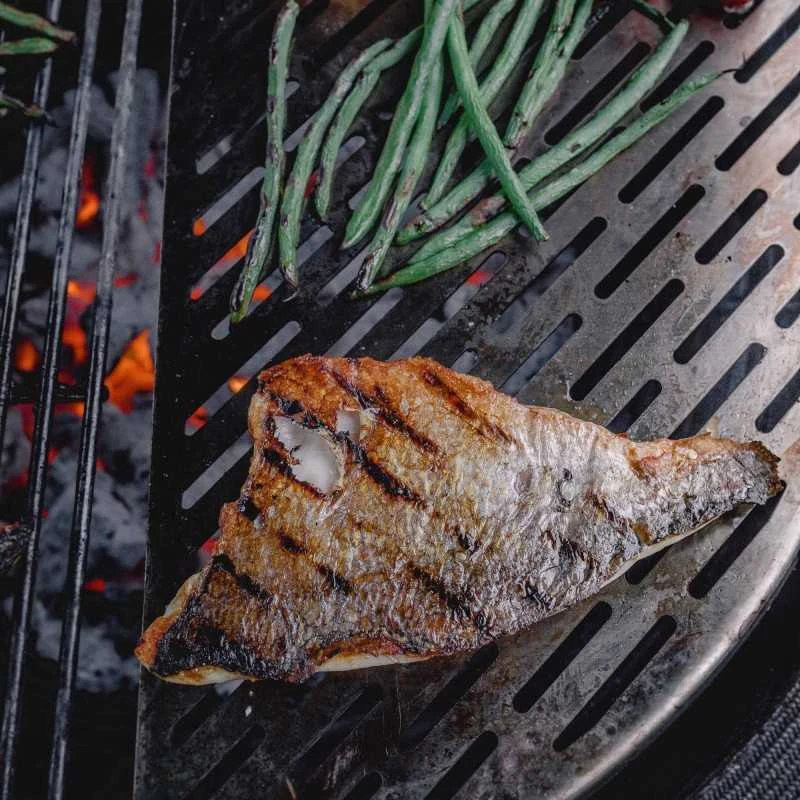 Kamado Joe nerūdijančio plieno pusmėnulio grotelės žuviai ir daržovėms Big Joe