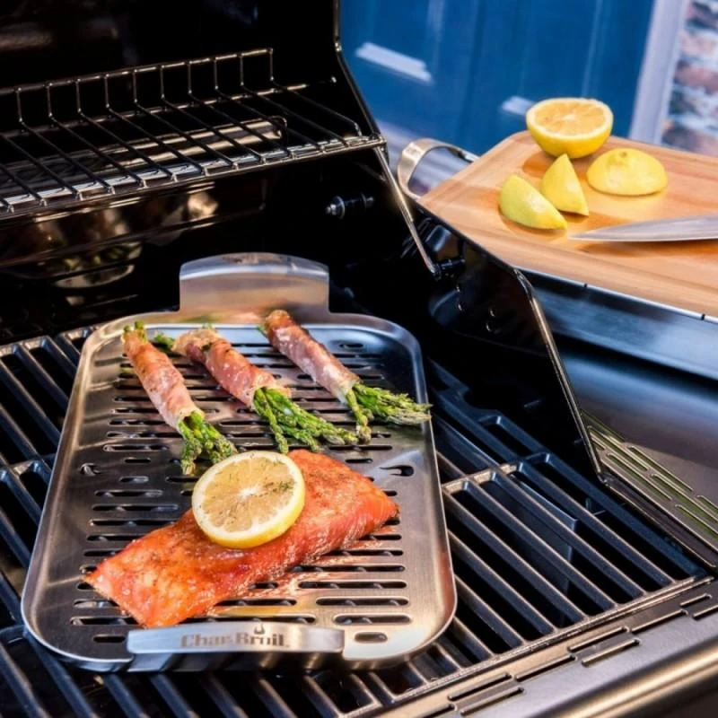 Nerūdijančio plieno grilinimo padėklas Char-Broil Grilis+
