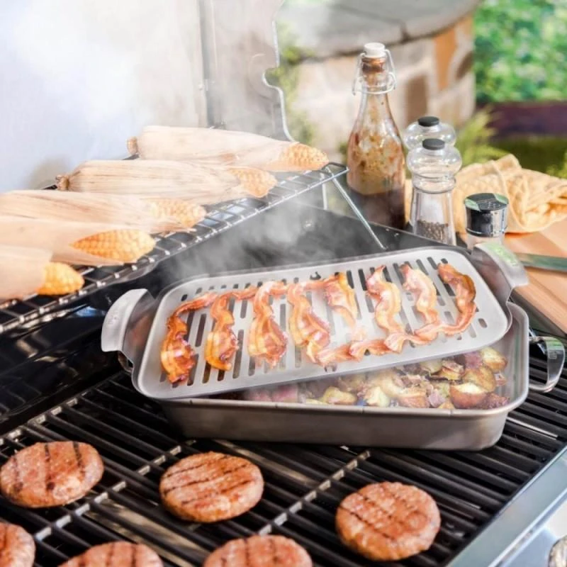 Nerūdijančio plieno grilinimo padėklas Char-Broil Grilis+