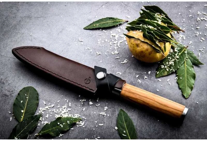 Forged Santoku peilis kaltas alyvuogių spalvos 14 cm