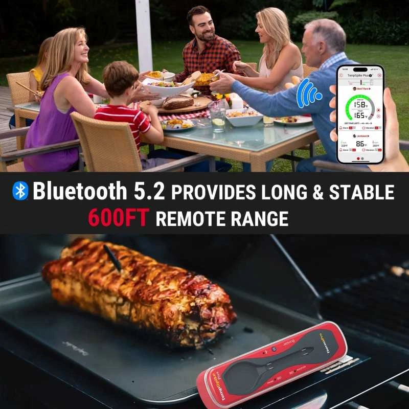 TempSpike Plus skaitmeninis belaidis bluetooth maisto termometras ThermoPro TP970W su atnaujintu itin plonu zondu