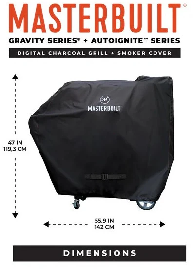 Uždangalas Masterbuilt Gravity Series 600, 800, 900 ir AutoIgnite Series 545