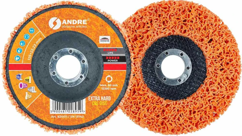 ANDRE ŠLIFAVIMO DISKAS CBS 125mm EXTRA HARD – Oranžinis