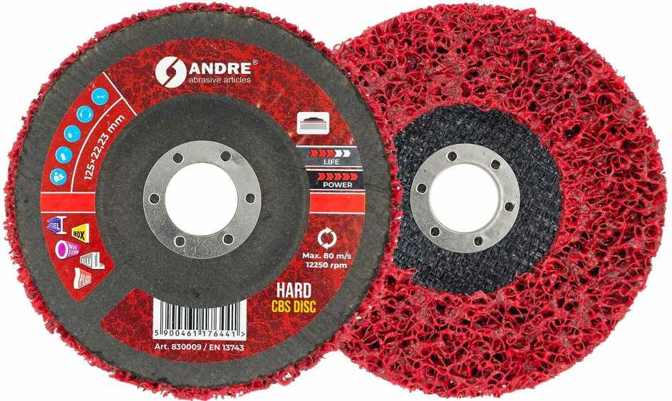 ANDRE ŠLIFAVIMO DISKAS CBS 125mm HARD – Raudonas