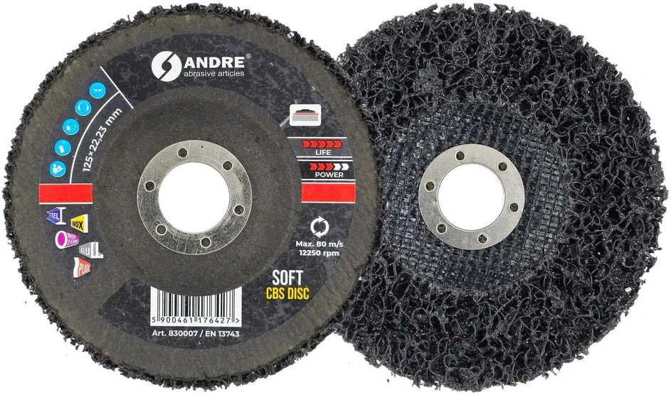 ANDRE ŠLIFAVIMO DISKAS CBS 125mm SOFT – Juodas