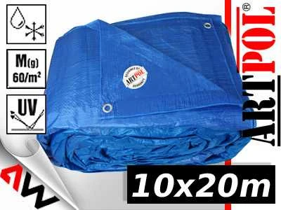 Sulankstytas mėlynas brezentas 10x20m