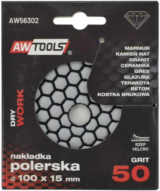 AW-Tools AWTOOLS POLIRAVIMO PADAS 100mm GR. 50 SAUSAM POLIRAVIMUI