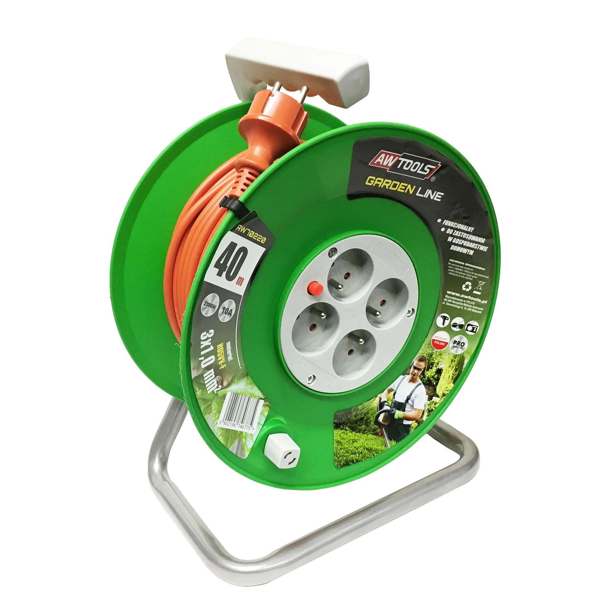 AW-Tools AWTOOLS pratęsimas BUGNO SODO LINIJA 10m 3x1mm 10A / 2300W