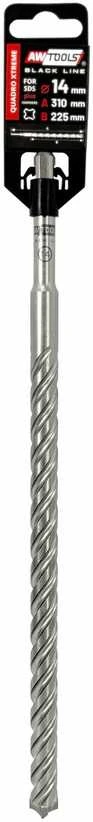AW-Tools AWTOOLS GRĄŽTAS SDS PLUS 6x 260mm QUADRO XTREME Juodas LINE