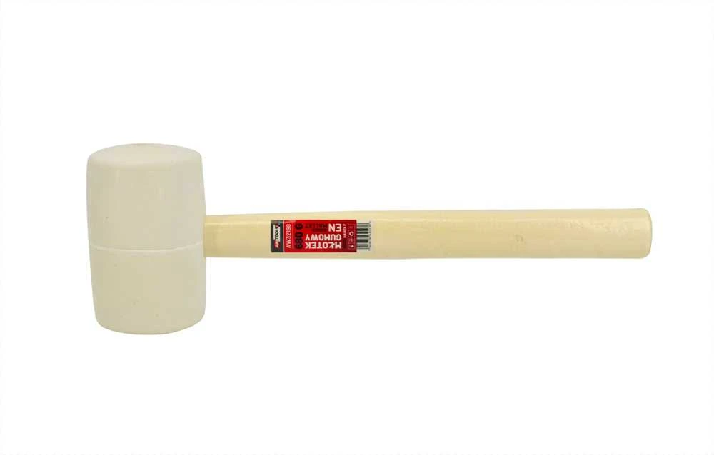 AW-Tools AWTOOLS GUMINIS PLAKTUKAS SU MEDINE RANKENA, Baltas 900g