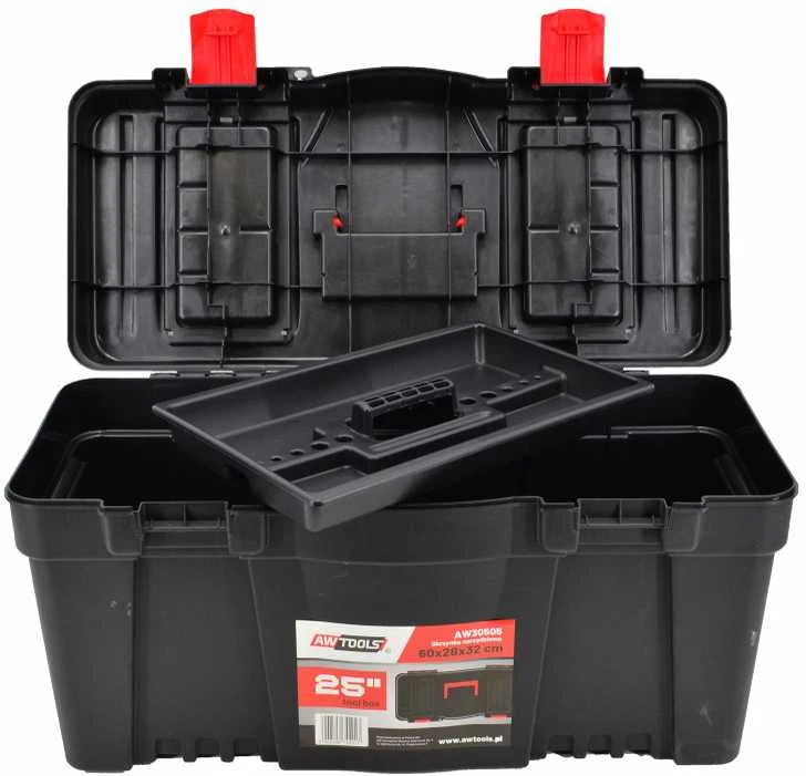 AW-Tools AWTOOLS ĮRANKIŲ DĖŽĖ 25" SU ORGANIZATORIU 60x28x32cm