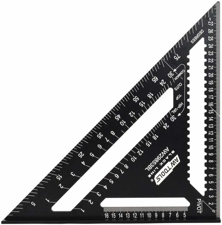 AW-Tools AWTOOLS ALIUMININIS STALIAUS KAMPAS 12″ Juodas LINE