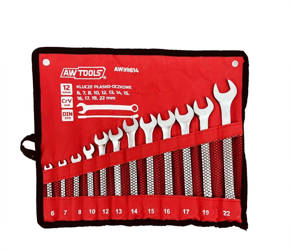 AW-Tools Kombinuotų veržliarakčių komplektas AWTools AW39814; 6-12 mm; 12 vnt.