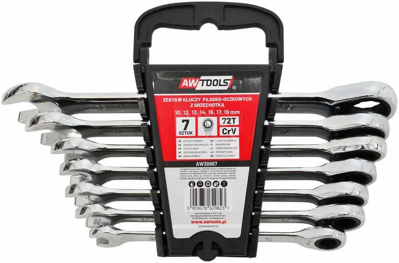 AW-Tools Raktų komplektas AWTools AW39967; 8-19 mm; 6 vnt.