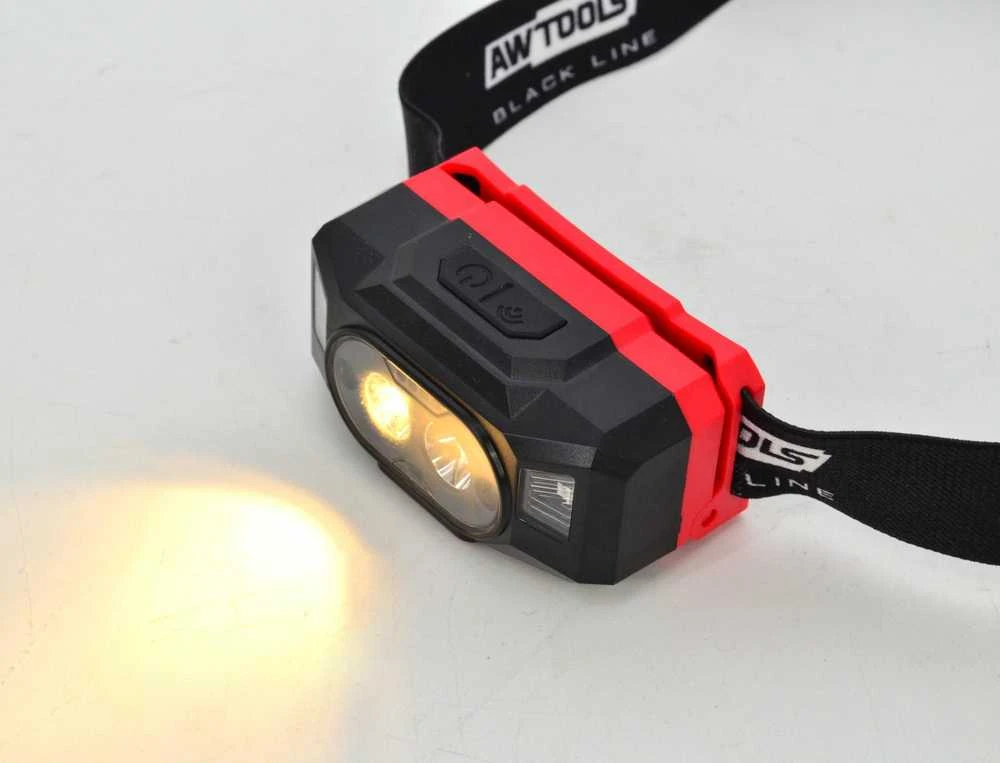 AW-Tools AWTOOLS LED PROŽEKTORIUS ANT GALVOS USB 6 FUNKCIJOS POWER BANK Juodas LINE