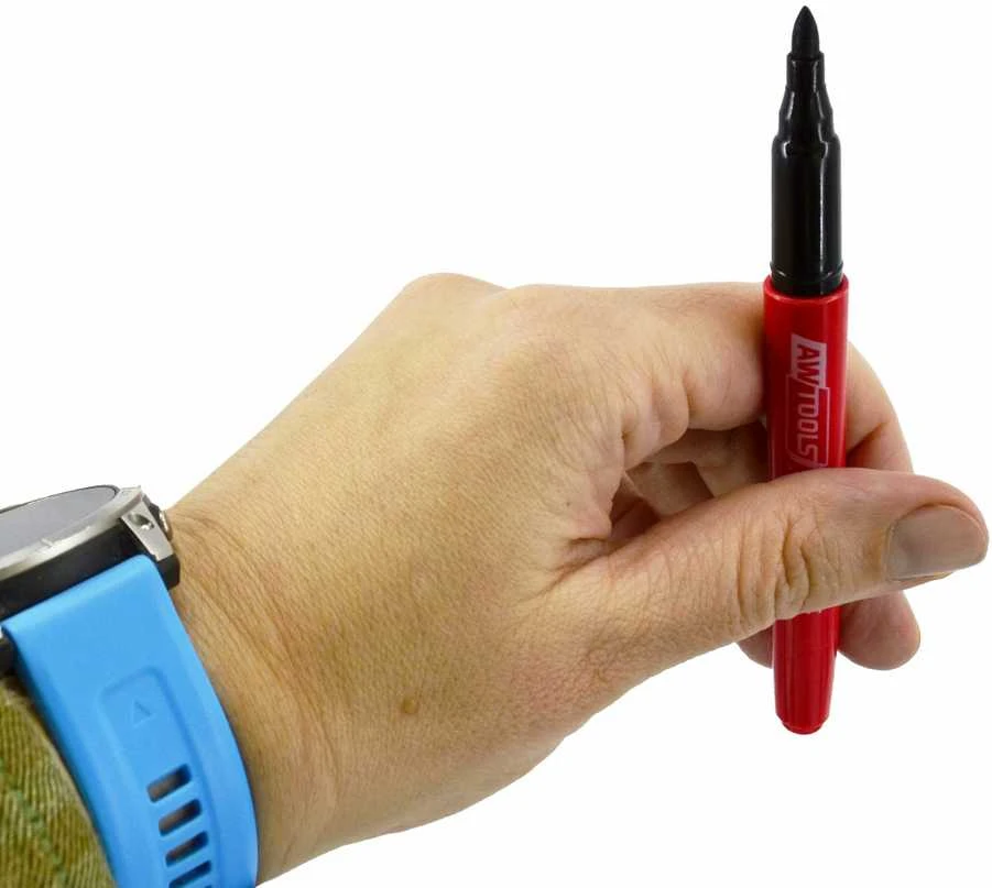 AW-Tools AWTOOLS PLONI JUODI ŽYMĖKLIAI 5vnt.