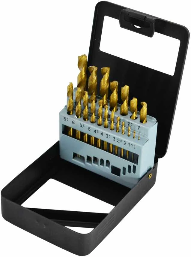 Grąžtas AW-Tools AWTOOLS METALO GRĄŽIAI GRĄŽIAI HSS-G TYTAN RINKINYS 19 vnt. /1,0–10,0 mm/