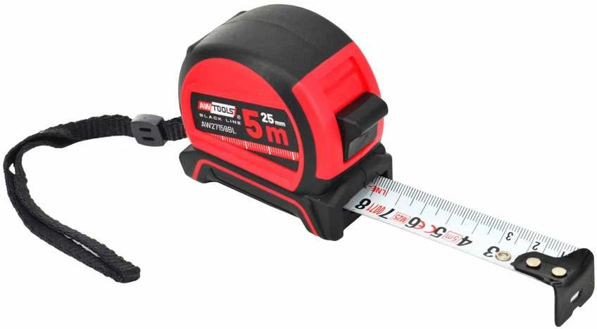AW-Tools AWTOOLS RULETĖ 5m x 25mm ABS NAILONINĖ DANGA
