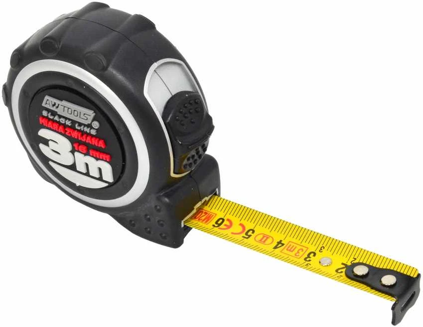AW-Tools AWTOOLS RULETĖ DVIPUSIS 3m x 16mm ABS TPR 1-STOP