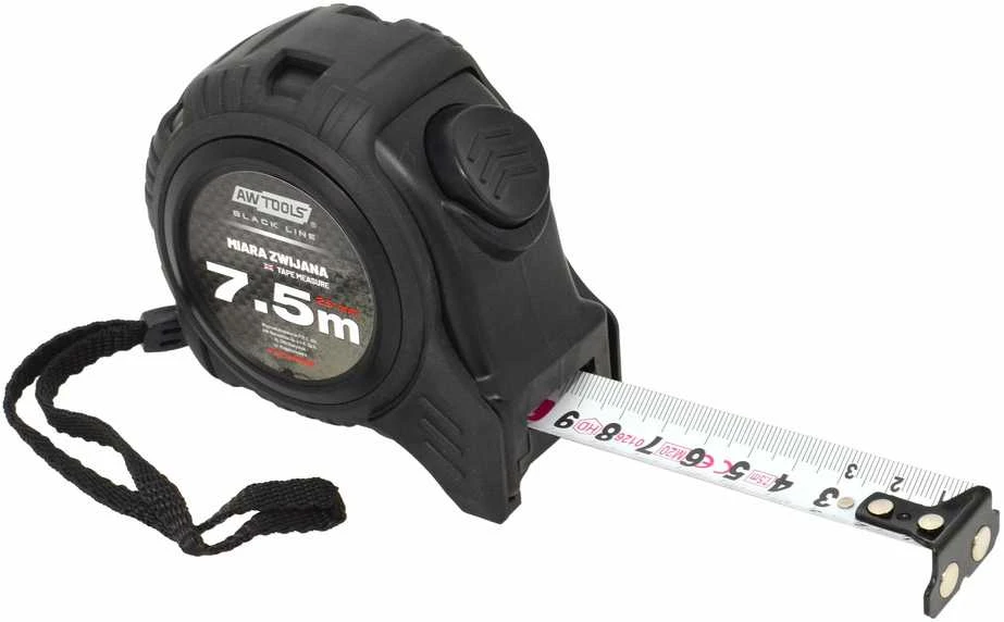 AW-Tools AWTOOLS RULETĖ SU MAGNETU 7,5m x 25mm ABS 1-AUTO STOP