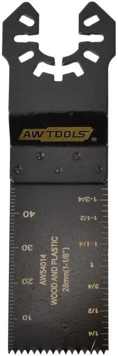 Juodas AW-Tools daugiafunkcio įrankio antgalis su skale