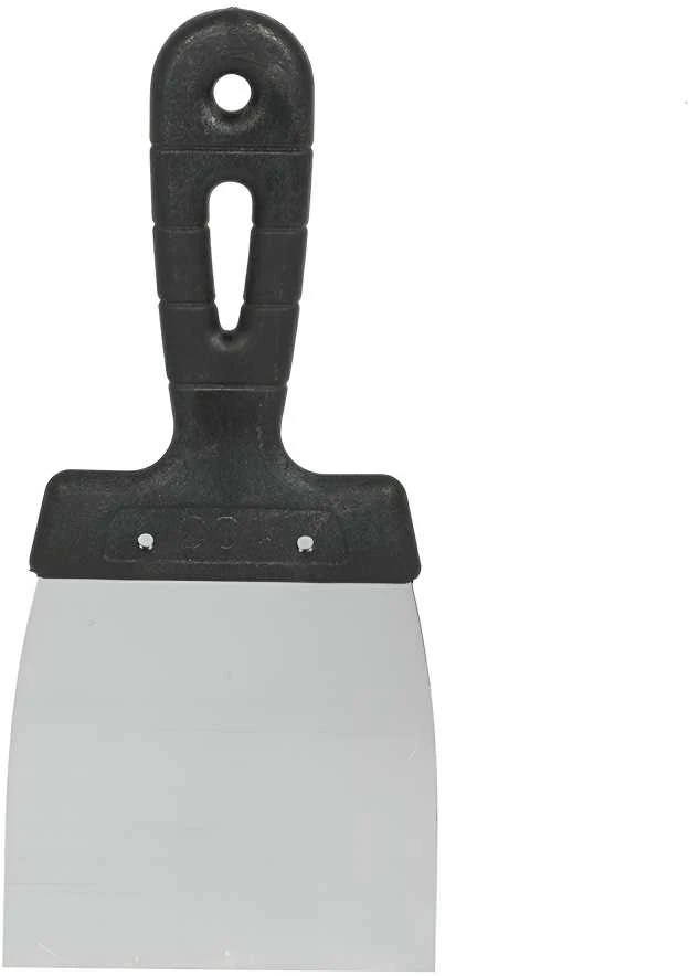 AW-Tools AWTOOLS GLAISTYKLĖ NERŪDIJANČIO PLIENO 100mm PLASTIKINĖ RANKENA JUODA