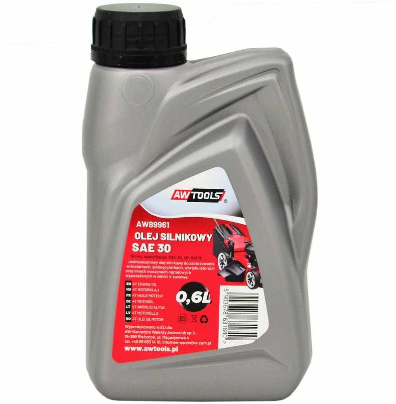 AW-Tools AWTOOLS ALYVA 4-TAKTĖ SAE 30 0,6L VEJAPJOVĖMS