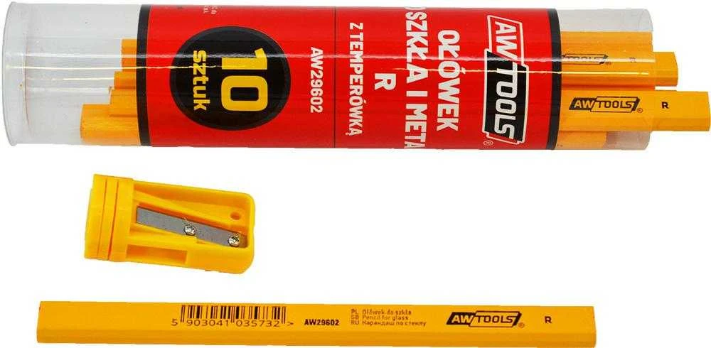 AW-Tools AWTOOLS PIEŠTUKAS STIKLUI IR METALUI R GELTONAS 10vnt.