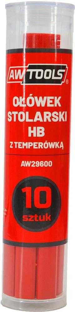 AW-Tools AWTOOLS STALIAUS PIEŠTUKAS HB RAUDONAS 10vnt. TŪTELĖJE