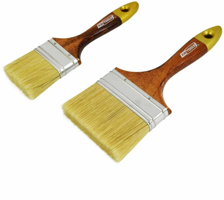 AW-Tools dažymo teptukų rinkinys su medinėmis rankenomis