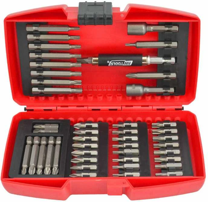 AW-Tools AWTOOLS Rinkinys BITÓW sukimo antgalių WKRĘTAKOWYCH S2 45cz.