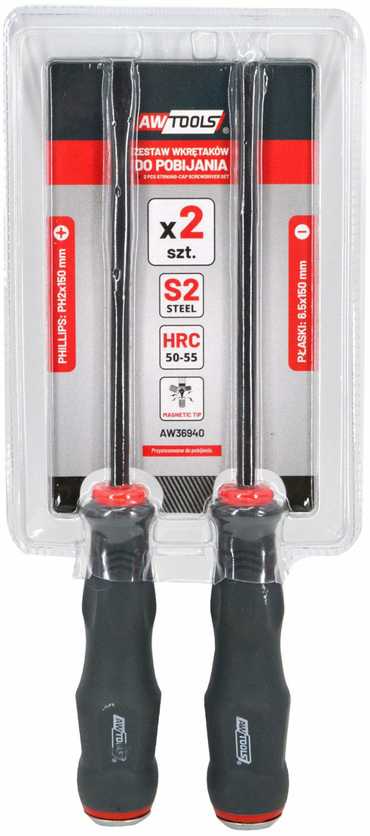AW-Tools AWTOOLS SMŪGINIŲ ATSUKTUVŲ RINKINYS 2 vnt. 6,5 x 150 mm / 2 x 150 mm