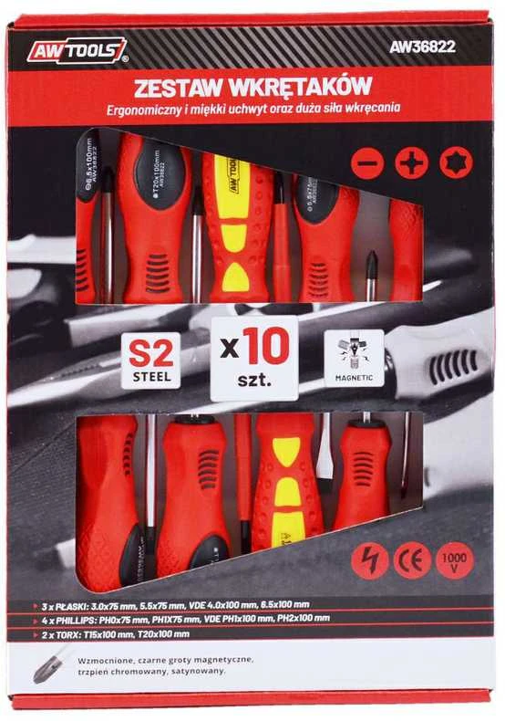 AW-Tools AWTOOLS ATSUKTUVŲ RINKINYS S2 / 10 vnt.