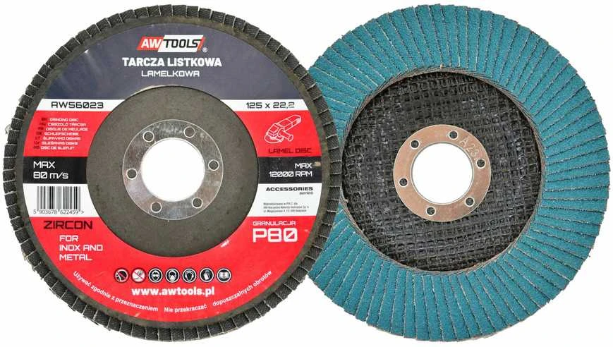 AW-Tools AWTOOLS DISKINIS ŠLIFAVIMO DISKAS 125mm P40 INOX METALUI CIKONIO