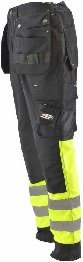 AW-Tools Apsauginės kelnės AWTools AW02612; T3; L juoda/geltona