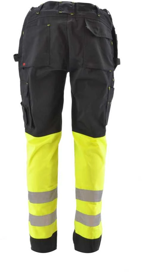 AW-Tools Apsauginės kelnės AWTools AW02611; T3; M; juoda/geltona
