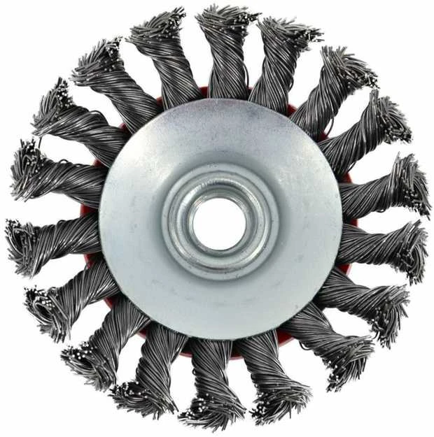 AW-Tools AWTOOLS KŪGINIS ŠEPETYS 100mm M14 SUSUKTA VIELA