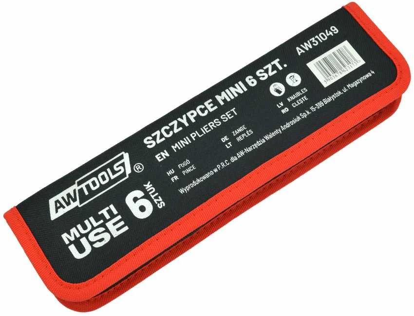 AW-Tools AWTOOLS MINI replės 125mm rinkinys 6vnt.