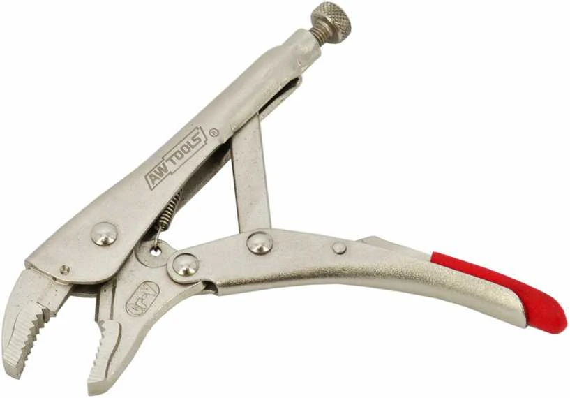 AW-Tools AWTOOLS Fiksavimo replės 250mm su užapvalintais žiaunų antgaliais