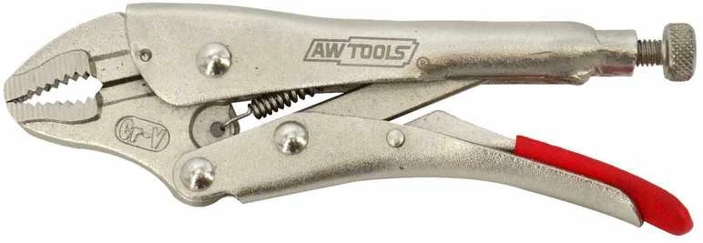 AW-Tools AWTOOLS Fiksavimo replės 250mm su užapvalintais žiaunų antgaliais