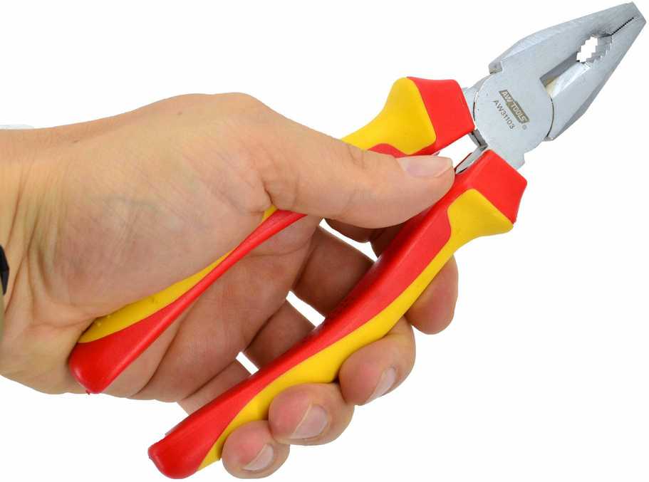 AW-Tools VDE izoliuotos kombinuotos replės 200mm AW31103