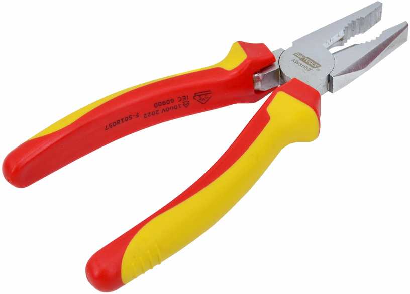 AW-Tools VDE izoliuotos kombinuotos replės 200mm AW31103