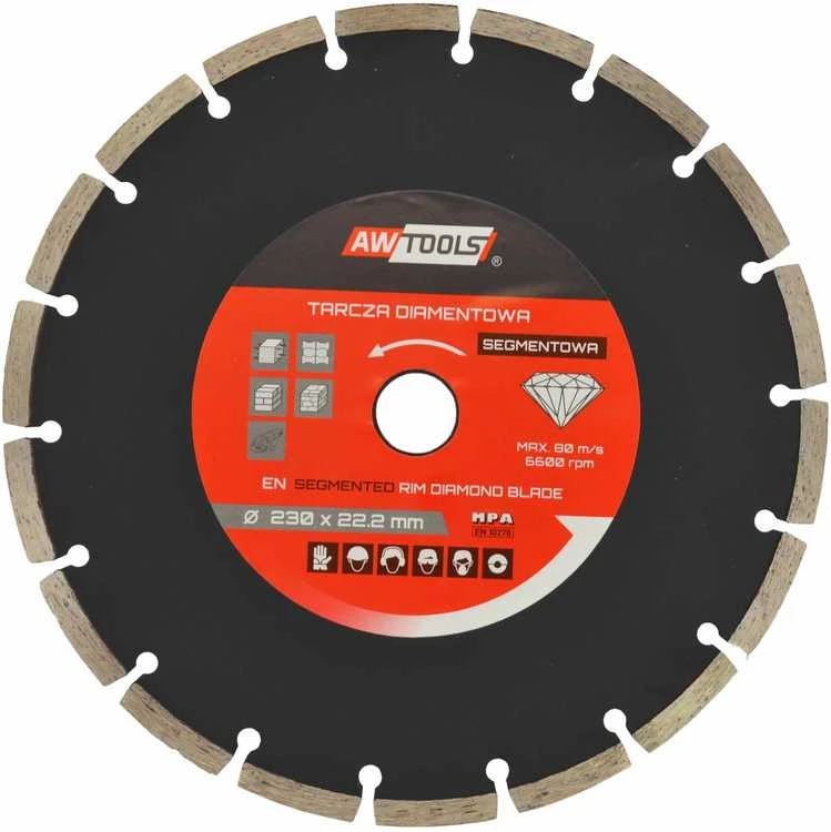 AW-Tools AWTOOLS DEIMANTINIS DISKAS 180×25,4 / SEGMENTINIS