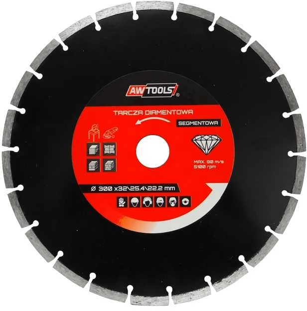 AW-Tools AWTOOLS DEIMANTINIS DISKAS 180×25,4 / SEGMENTINIS