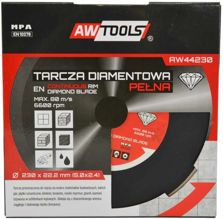 AW-Tools AWTOOLS DEIMANTINIS DISKAS 200×25,4 / IŠTISINIS