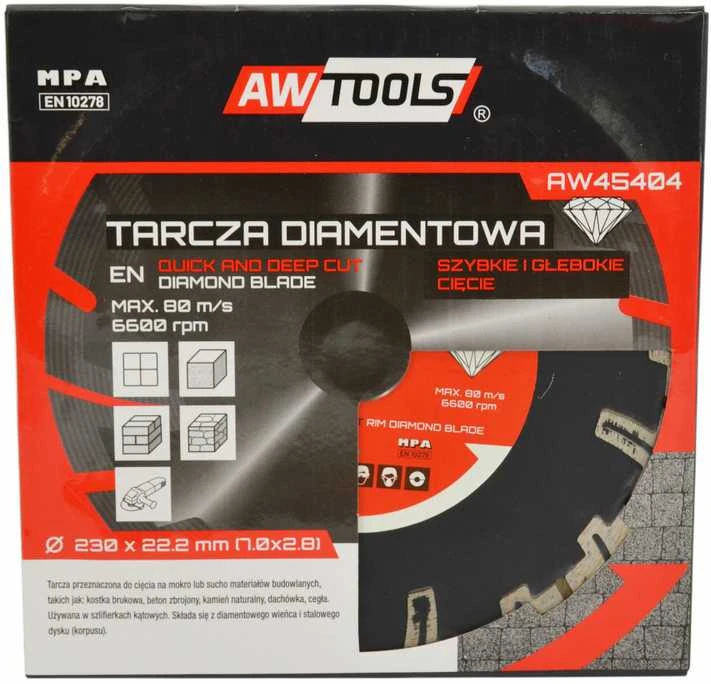 AW-Tools AWTOOLS DEIMANTINIS DISKAS 230×22,2 / SEGMENTINIS GILIAM PJOVIMUI